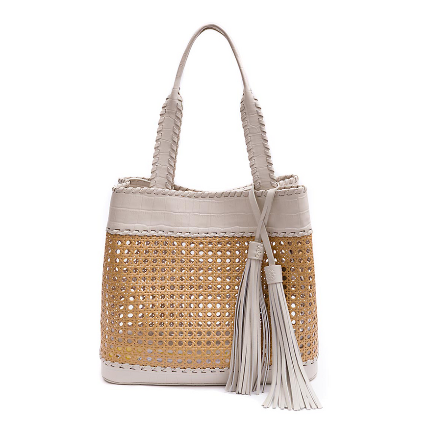 BOLSA TOTE PALHA SEXTAVADA GRANDE MAXI CROCO CHANTILLY