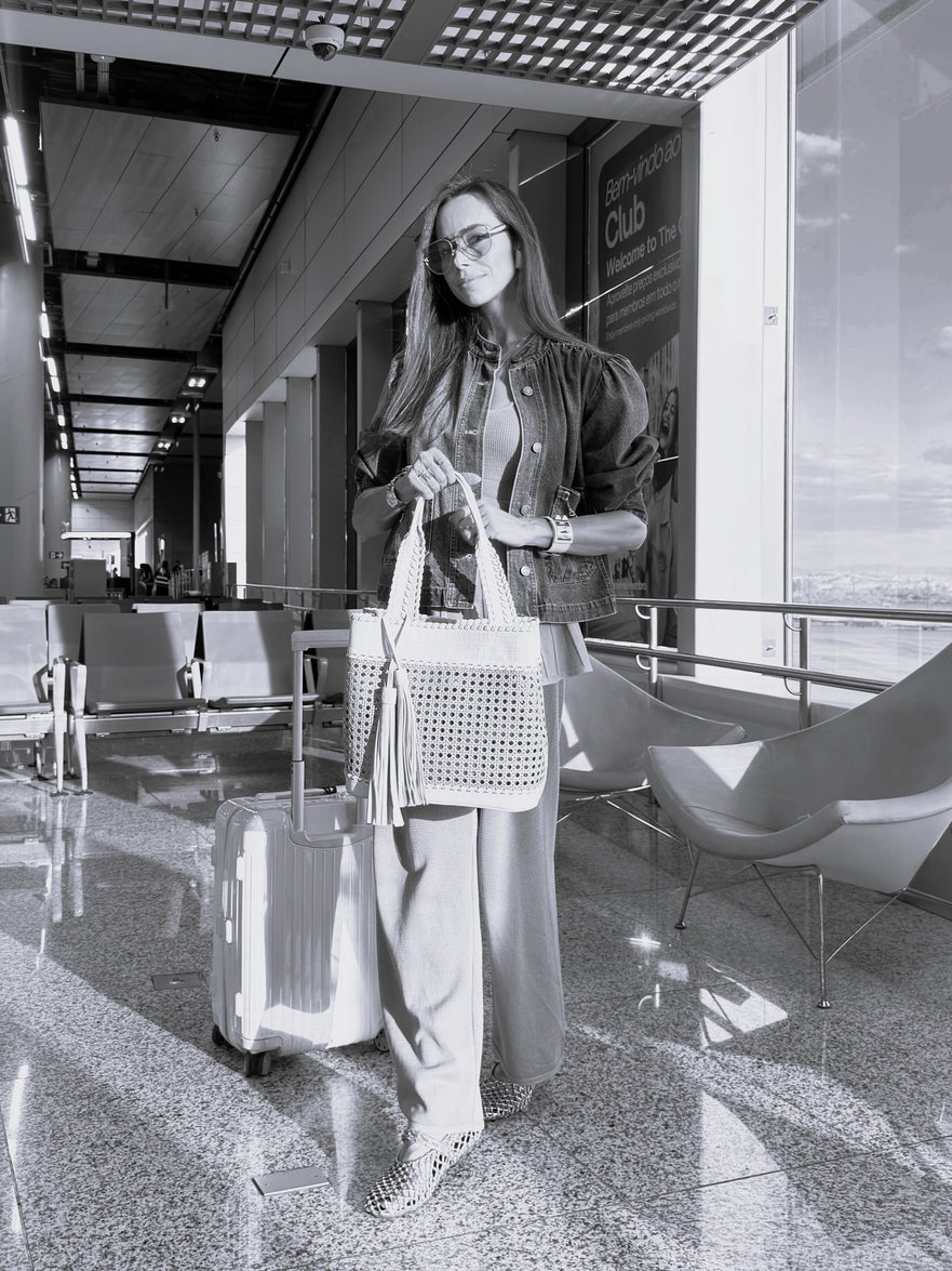 BOLSA DIANA TOTE GRANDE CAIMAN NEW CROCO PALHA SEXTAVADA MEL