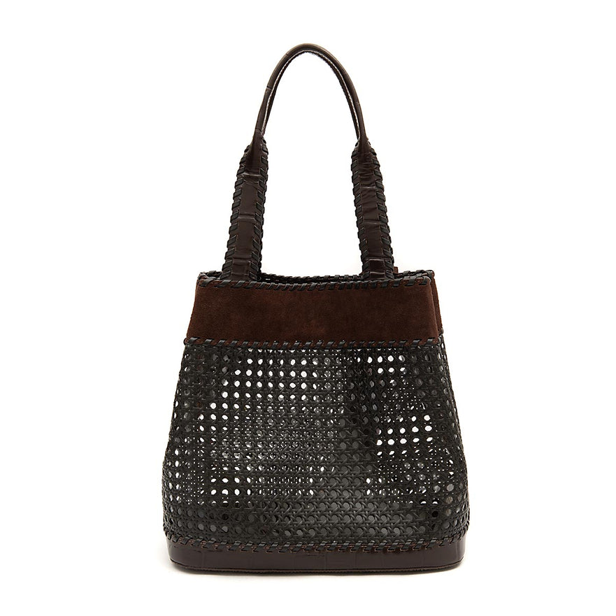 BOLSA TOTE PALHA SEXTAVADA GRANDE CAMURÇA CAFÉ