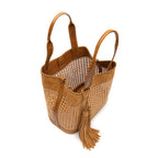 BOLSA TOTE PALHA SEXTVADA GRANDE CAMURÇA CAIMAN MEL