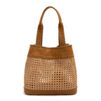 BOLSA TOTE PALHA SEXTVADA GRANDE CAMURÇA CAIMAN MEL