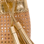 BOLSA TOTE PALHA SEXTAVADA MÉDIA NEW CROCO NEW GOLD