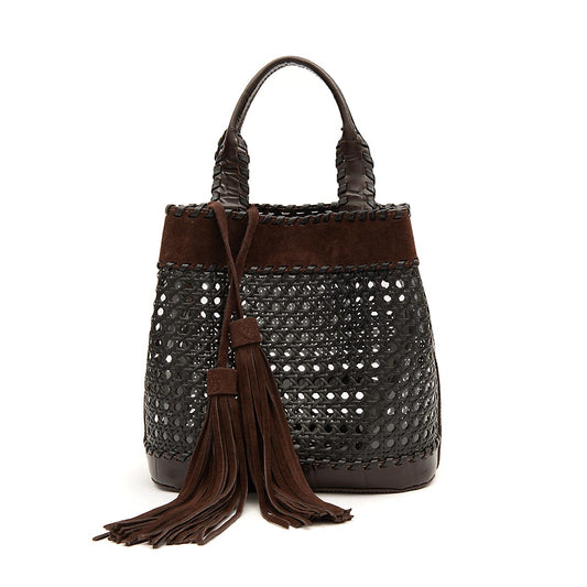 BOLSA TOTE PALHA  SEXTAVADA MÉDIA CAMURÇA CAFÉ