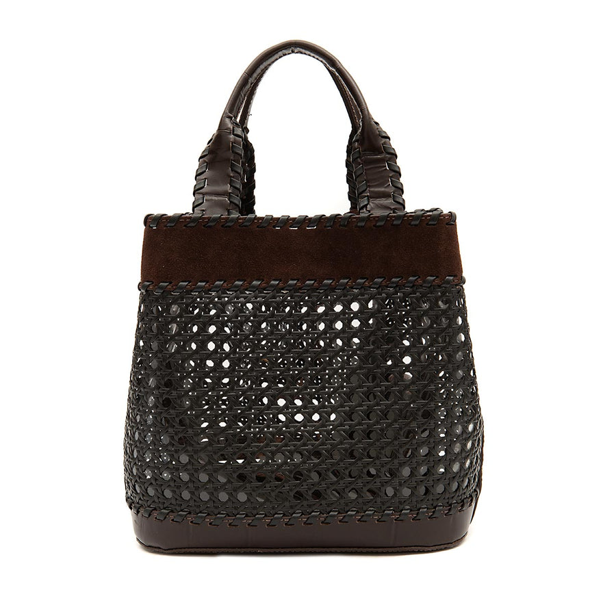 BOLSA TOTE PALHA  SEXTAVADA MÉDIA CAMURÇA CAFÉ