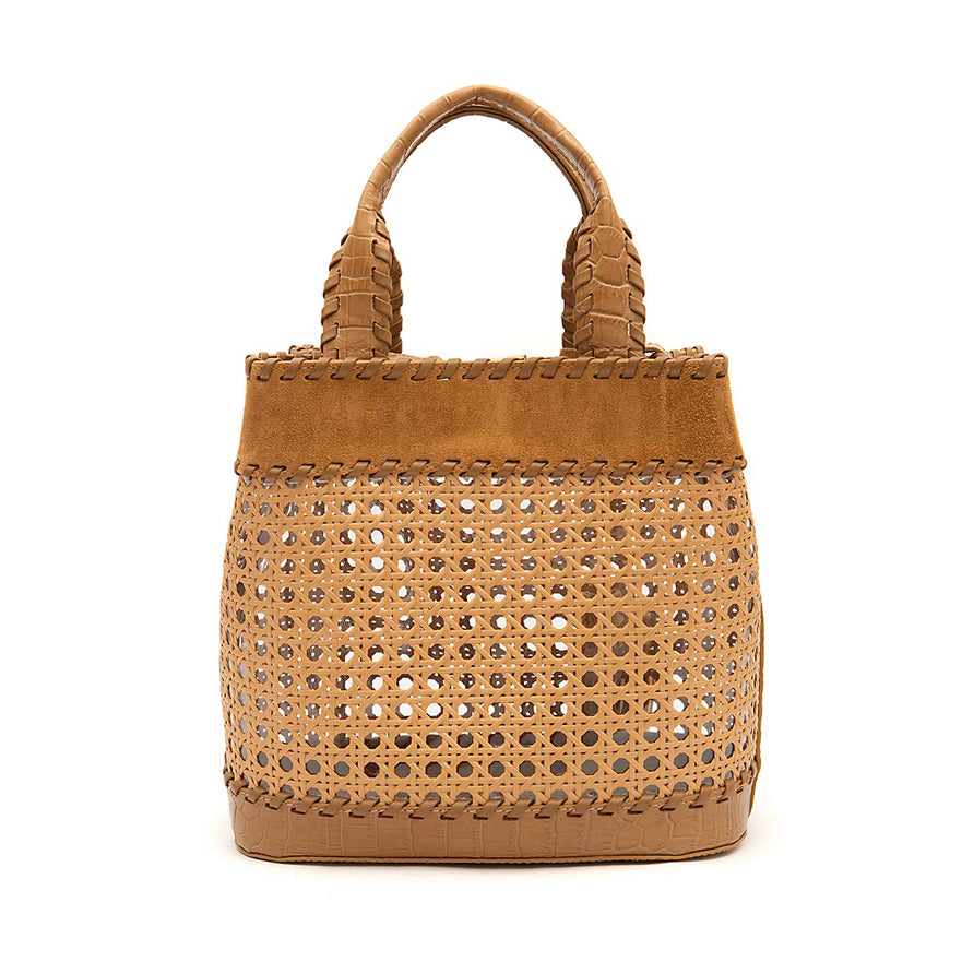 BOLSA TOTE PALHA SEXTAVADA MÉDIA CAMURÇA  MEL