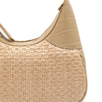 BOLSA MOON HOBO MAXI CROCO NATA PALHA DAMIER NATURAL