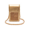 MINI POUCH PALHA SEXTAVADA NEW CROCO NEW GOLD