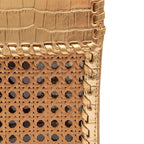 MINI POUCH PALHA SEXTAVADA NEW CROCO NEW GOLD