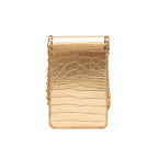 MINI POUCH PALHA SEXTAVADA NEW CROCO NEW GOLD