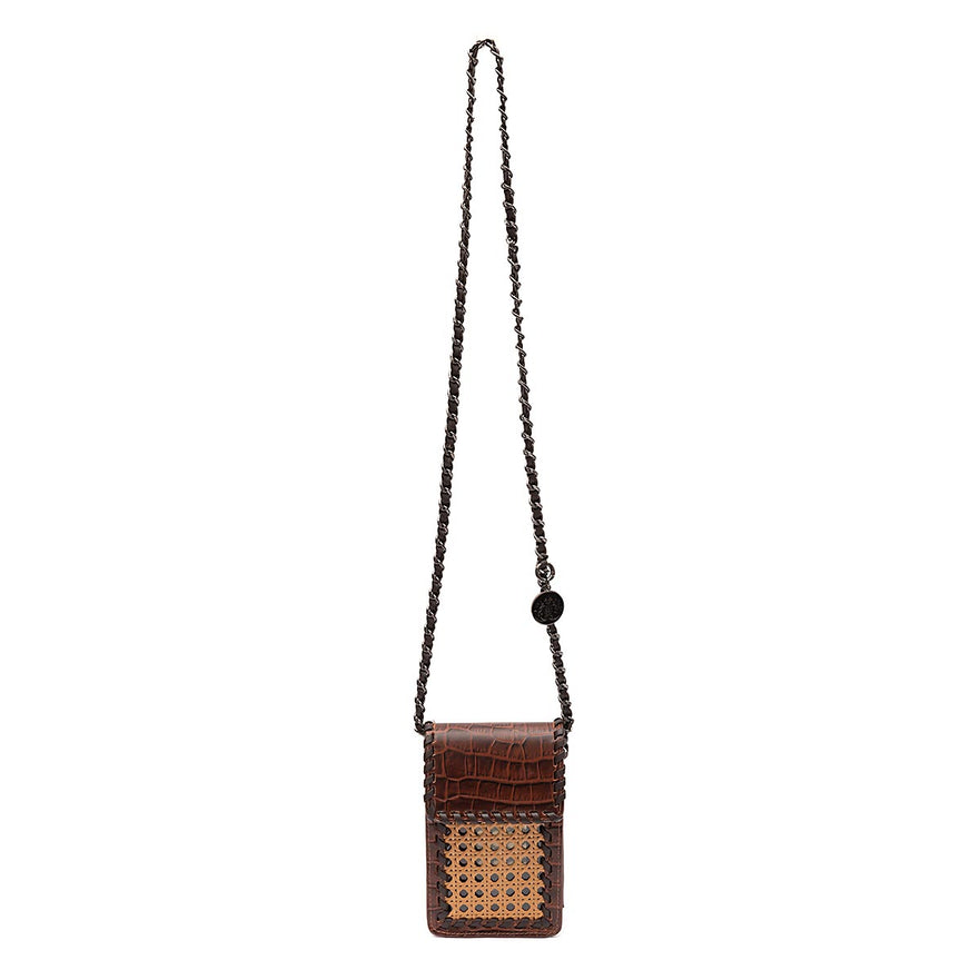 MINI POUCH PALHA SEXTAVADA MAXI CROCO PINHÃO