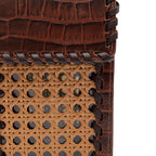 MINI POUCH PALHA SEXTAVADA MAXI CROCO PINHÃO