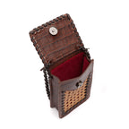 MINI POUCH PALHA SEXTAVADA MAXI CROCO PINHÃO