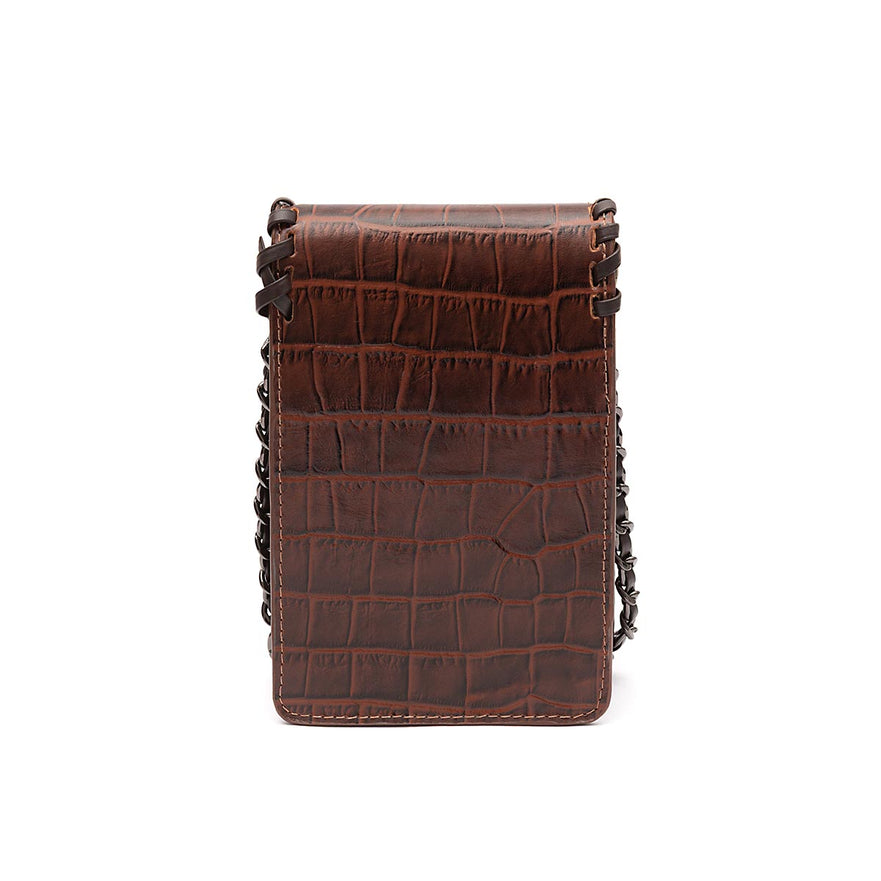MINI POUCH PALHA SEXTAVADA MAXI CROCO PINHÃO
