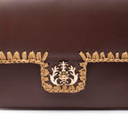 BOLSA ANNE JUMBO COURO WHASHED PINHÃO CROCHÊ NATURAL