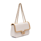 BOLSA ANNE JUMBO COURO WASHED CHANTILLY CROCHÊ NATURAL