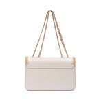 BOLSA ANNE JUMBO COURO WASHED CHANTILLY CROCHÊ NATURAL