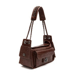 BOLSA ANNE HOBO MULTIPOCKETS MÉDIA MAXI CROCO BROWNIE ONIX