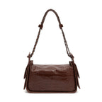 BOLSA ANNE HOBO MULTIPOCKETS MÉDIA MAXI CROCO BROWNIE ONIX