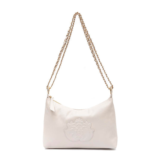 BOLSA DAYSE CROSSBODY PEQUENA EM COURO SMOOTH CHANTILLY OURO