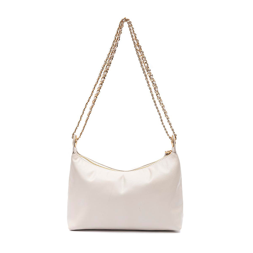 BOLSA DAYSE CROSSBODY PEQUENA EM COURO SMOOTH CHANTILLY OURO