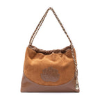 BOLSA DAYSE CROSSBODY PEQUENA CAMURÇA AVELÃ OURO