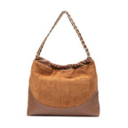 BOLSA DAYSE CROSSBODY PEQUENA CAMURÇA AVELÃ OURO