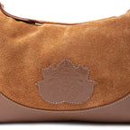 BOLSA DAYSE CROSSBODY PEQUENA CAMURÇA AVELÃ OURO