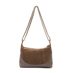 BOLSA DAYSE CROSSBODY PEQUENA CAMURÇA OLIVA OURO