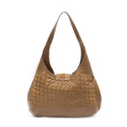 BOLSA HOBO TRESSÊ CAMURÇA CAVIAR AVELÃ