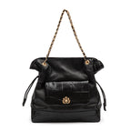 BOLSA MAXI TOTE DAHLIA COURO CAIMAN PRETO OURO
