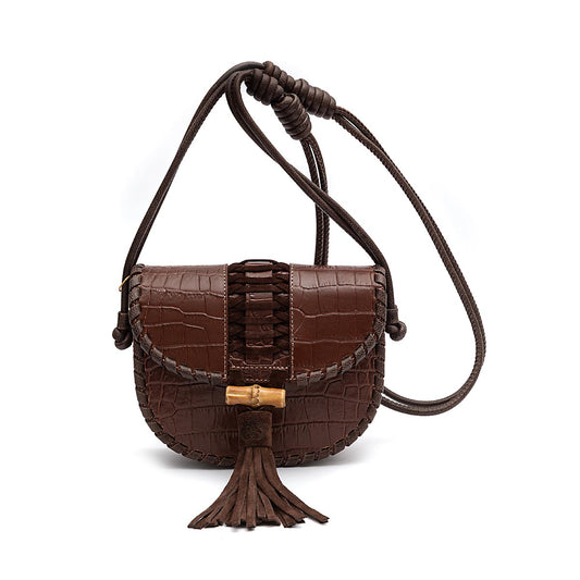 BOLSA BOX ZAIRA NEW CROCO BROWNIE