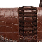 BOLSA BOX ZAIRA NEW CROCO BROWNIE