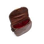 BOLSA BOX ZAIRA NEW CROCO BROWNIE