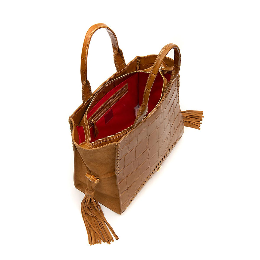 BOLSA TOTE ZAIRA CAIMAN MEL