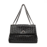BOLSA HELLEN FLAP GLOSS PRETO ONIX TRESSÊ