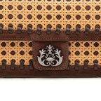 BOLSA BAGUETE ANNE PALHA CAMURÇA CAFÉ ONIX