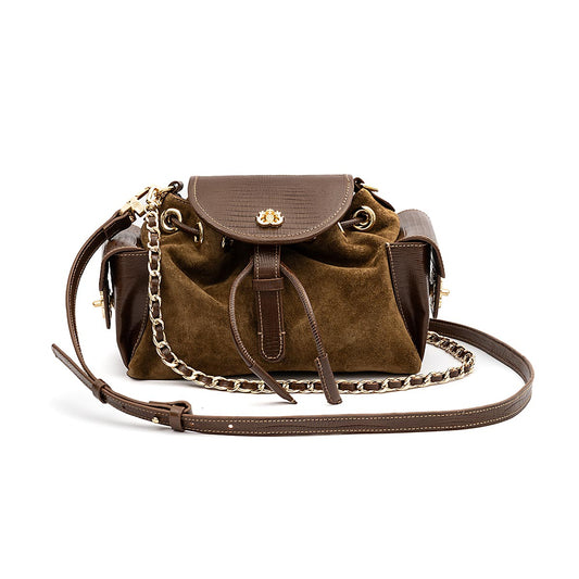 BOLSA CROSSBODY ANNE MARIE CAMURÇA MASCAVO