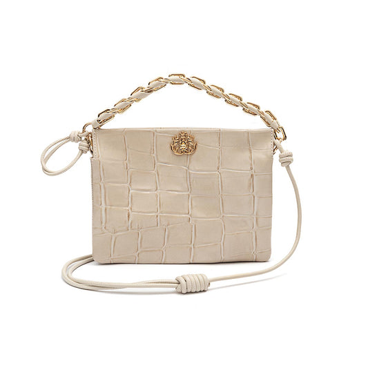 BOLSA CROSSBODY CINDY LOCKER MARSHMALLOW COURO