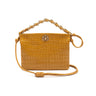 BOLSA CROSSBODY CINDY LOCKER AÇAFRÃO COURO
