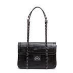 BOLSA TOTE FLAP SIENNA MÉDIA COURO PRETO