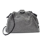 Bolsa Mini Pouch Em Cristais Preto