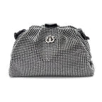 Bolsa Mini Pouch Em Cristais Preto