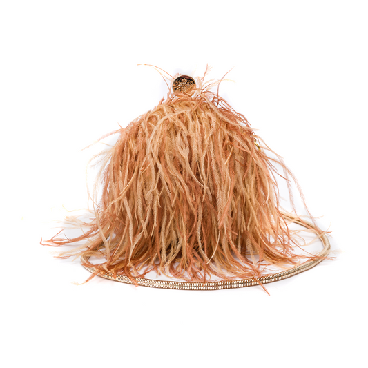 LILY FEATHER BAG GOLD/BRONZE