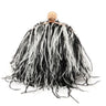 BOLSA LILY EM PLUMAS PRETO E BRANCO