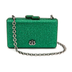 BOLSA CLUTCH EVA EM CRISTAIS VERDE ONIX