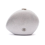 Clutch Abaulada Cristais Prata