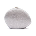Clutch Abaulada Cristais Prata