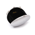Clutch Abaulada Cristais Prata