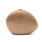Domed Crystal Clutch Gold