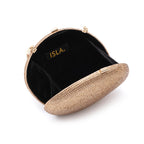 Domed Crystal Clutch Gold